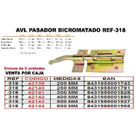 AVL PASADOR 318 BICROMATADO 400 MM WL320 (CAJA 5 UNIDADES)